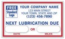 1690B Windshield Static-Cling Label personalized with your business information