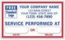 1690F Windshield Static-Cling Label personalized with your business information
