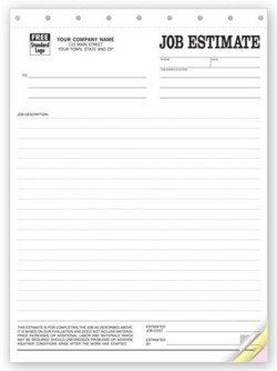 215 Plumbing Estimate forms personalized with your business information