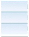 DLA834 8 1/2" x 11" 3-up Blank Laser Check