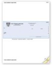 DLM260 Sage 50 Laser Check, middle format, personalized with business and bank information