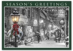 HP15314; Main Street Holiday Cards personalized with your business information